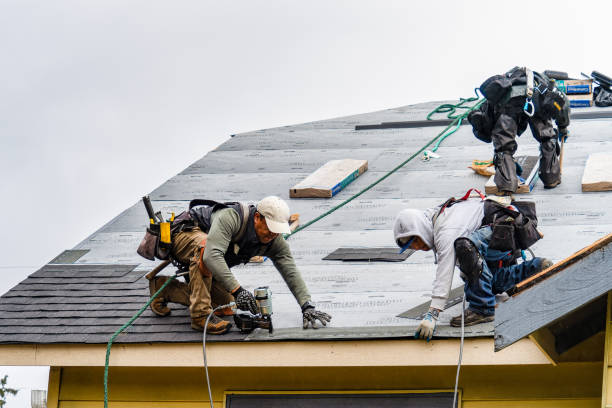 Professional Gutter Installation technician working in Eagle River, WI